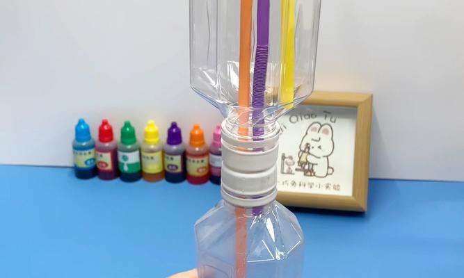 科学小实验中的小女孩（探索未知，寻找答案）