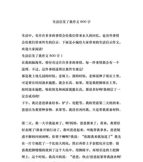 得到启示——一个小镇的转变