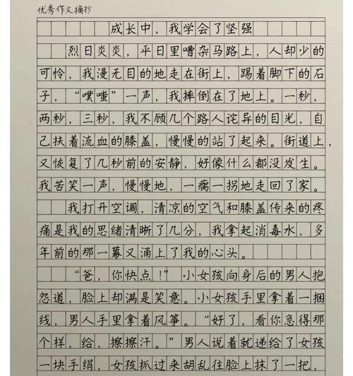成长需要坚强（一个少年的故事）