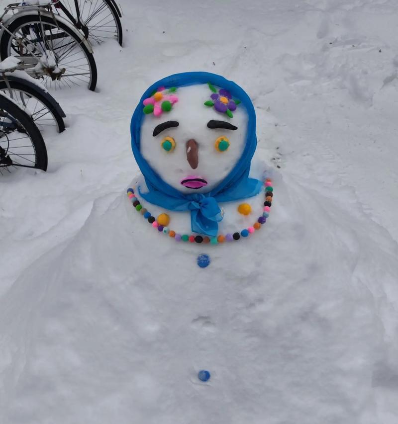 冬天的欢声笑语（好朋友们的雪人堆）